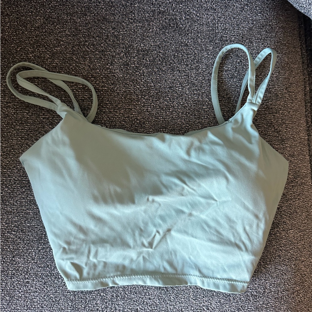 Amazon/light green sports bra size small